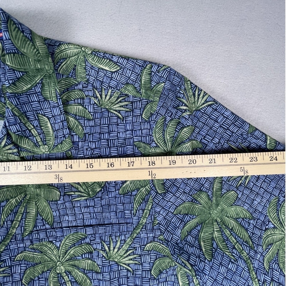 Tommy Bahama Shirt Mens XL Blue Palm Tree IslandZone Bahama Coast Recycled Blend - Picture 7 of 10
